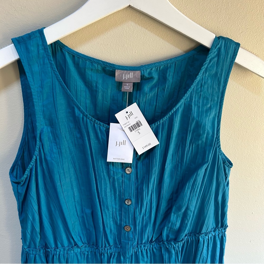 J Jill ~new ~Cotton and silk Sleeveless Maxi Dress - Picture 11 of 11
